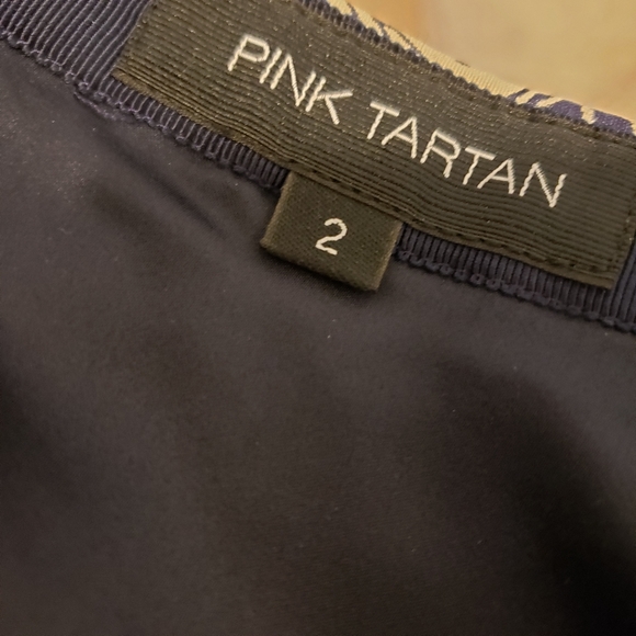 Pink Tartan Swirl Jacquard A-Line Skirt - Picture 5 of 7